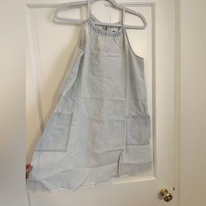 Old Navy high neck denim-look 100% cotton halter dress size medium